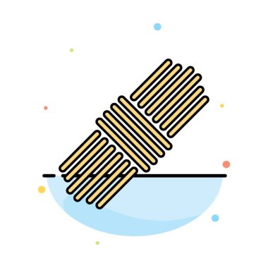 Halat, Paket, Set Soyut Düz Renk Simgesi Şablonu