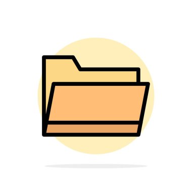 Klasör, Açık, Veri, Depolama Soyut Daire Arka Plan Düz colo