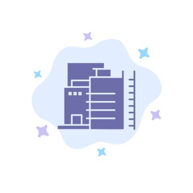 İnşaat, İnşaat, Fabrika, Soyut Sanayi Mavi Simge 