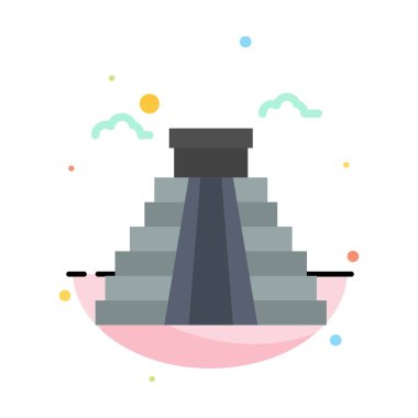 Bina, Landmark, Amerikan, Abd Soyut Düz Renk Simge Templ