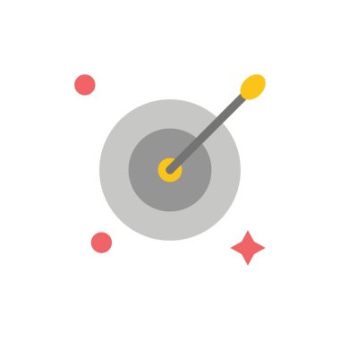 Hedef, amaç, ok düz renk simgesi. Vektör simgesi Banner şablonu