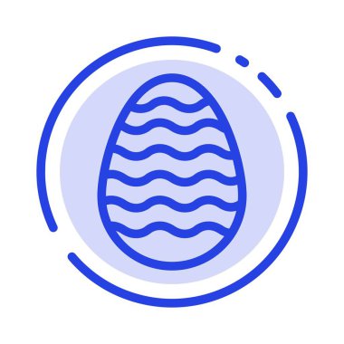Dekorasyon, Paskalya, Paskalya Yumurtası, Yumurta Mavi Sotted Line Line Simgesi