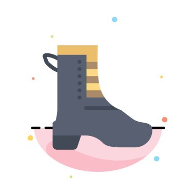 Aktivite, Koşu, Ayakkabı, Bahar Soyut Düz Renk Simge Templat