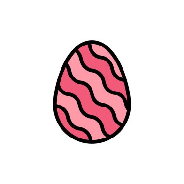 Yumurta, Paskalya, Doğa, Bahar Düz Renk Simgesi. Vektör simgesi afiş