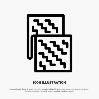 Kumaş, Elektronik, Kumaş, Gelecek, Madde Çizgisi Simgesi Vektörü