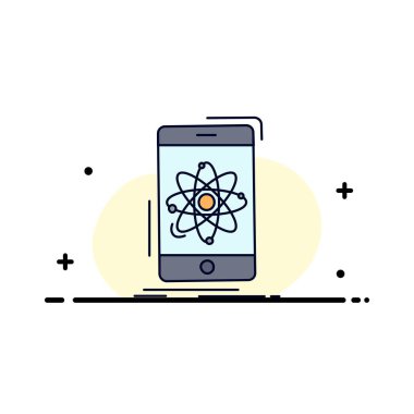 veri, bilgi, mobil, araştırma, bilim Düz Renk Simge Vec