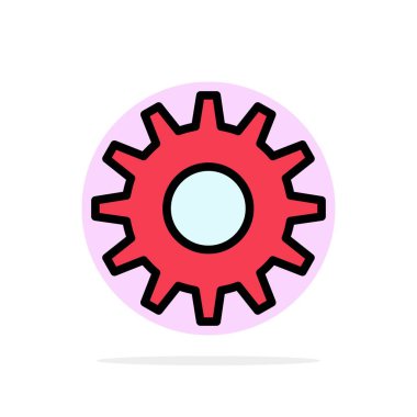 Dişli, Dişli, Soyut Daire Arka Plan Düz renk Simgesi Ayarı