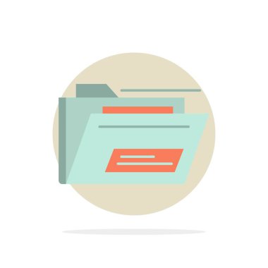 Klasör, Dosya, Zip, Rar, Soyut Daire Arka Plan Düz renk I