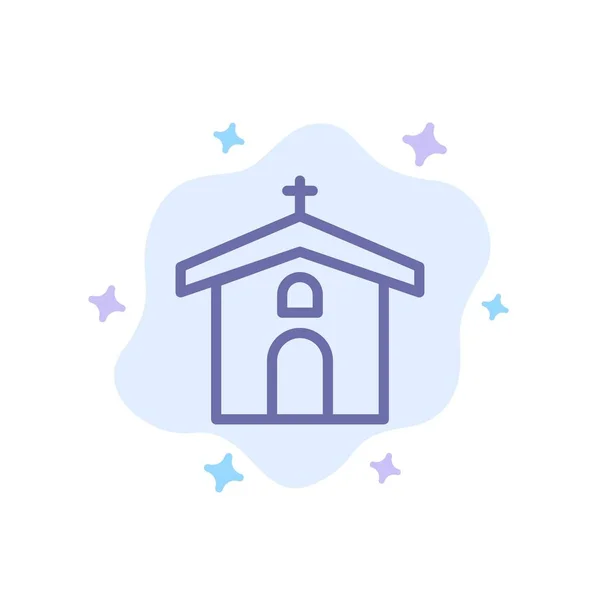 Iglesia, Celebración, Cristiano, Cruz, Pascua Icono Azul en Abstr — Archivo Imágenes Vectoriales