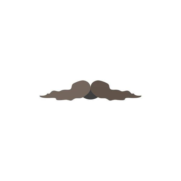 Bigote, Hipster, movember, macho, hombres Color plano icono Vector — Vector de stock