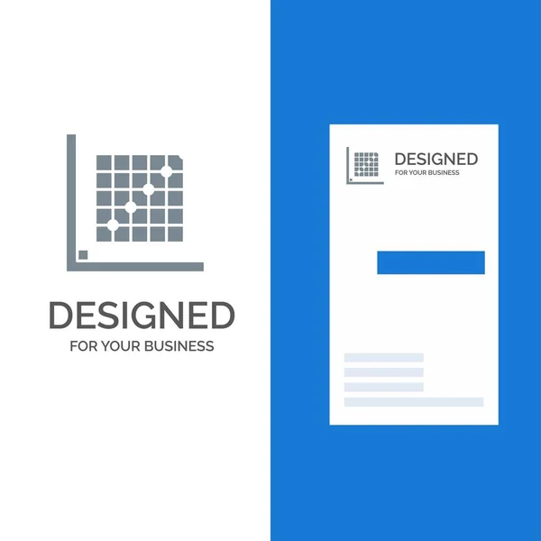 Färg, korrigering, redigera, form, rutnät grå logo typ design och Busines — Stock vektor
