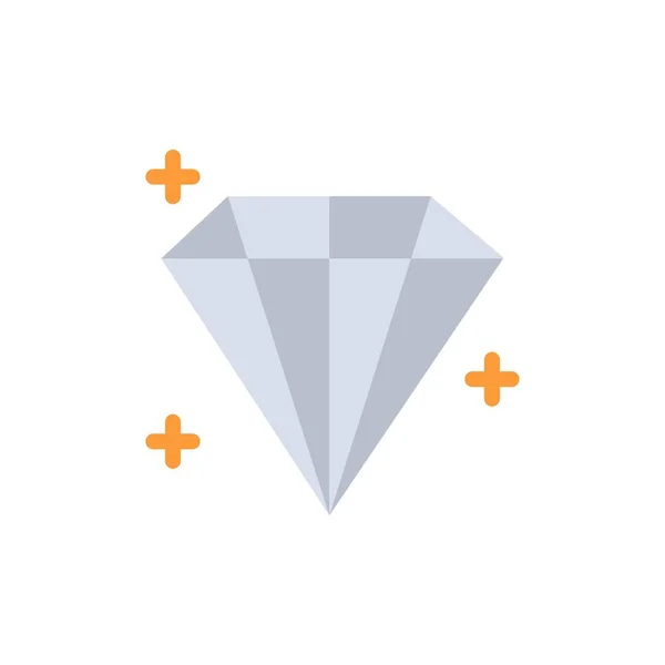 Diamante, Jóia, Ícone de cor plana do usuário. Vetor ícone banner Templa — Vetor de Stock
