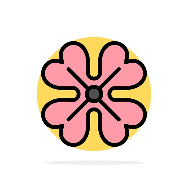 Anémone, Fleur d'anémone, Fleur, Fleur de printemps Cercle abstrait B — Image vectorielle