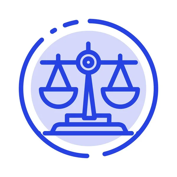 Balance, irland, law blue dotted line icon — Stockvektor