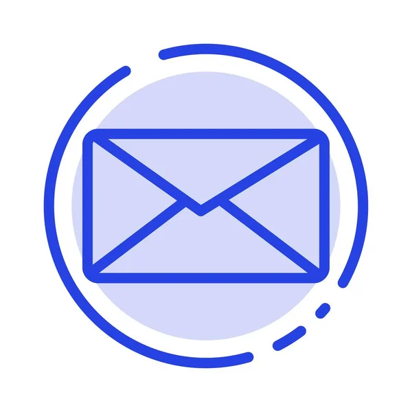 Mail, Email, User, Interface Blue Dotted Line Icon — Διανυσματικό Αρχείο