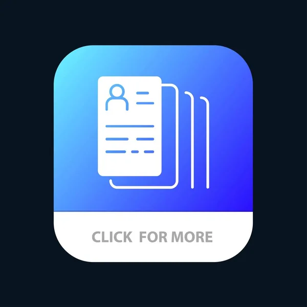 Dokument, Znajdź, zadanie, Wyszukaj przycisk aplikacji mobilnej. Android i iOS G — Wektor stockowy