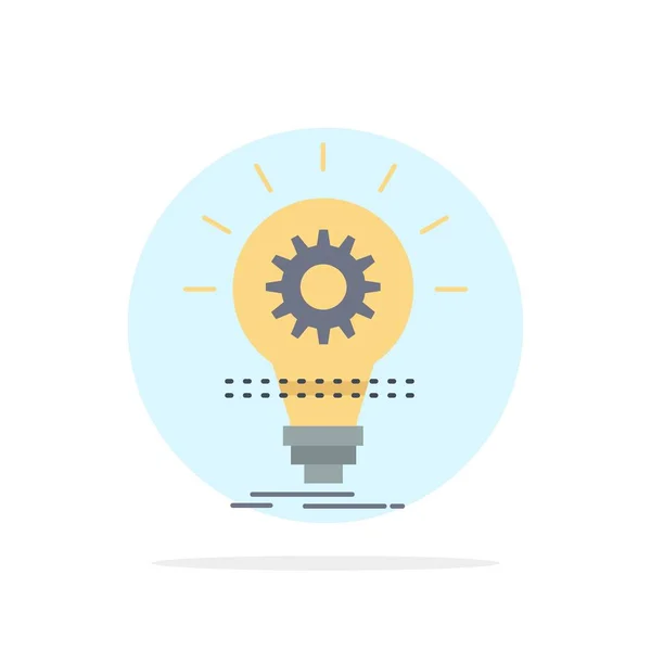 Ampoule, développer, idée, innovation, lumière Flat Color Icon Vector — Image vectorielle