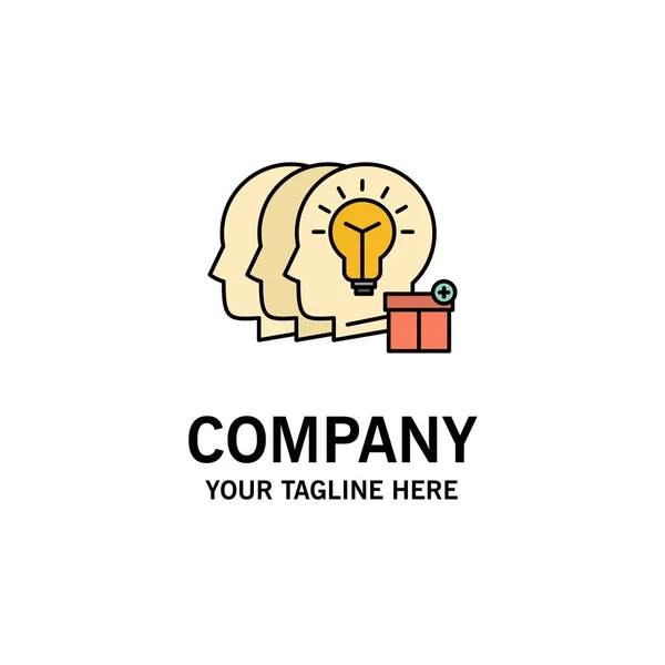 Ιδέα, κοινή χρήση, μεταφορά, πρότυπο λογότυπου επιχειρηματικού προσωπικού. Επίπεδο χρώμα — Διανυσματικό Αρχείο