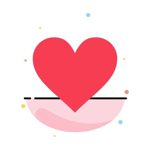 Amor, Corazón, Signo, Boda Plantilla de icono de color plano abstracto — Vector de stock