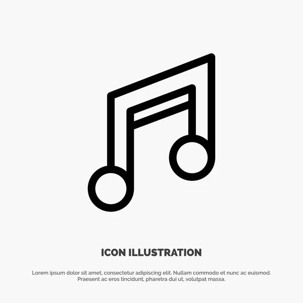 App, Apple, Design, Mobile, Music Line Icon Vector — стоковый вектор