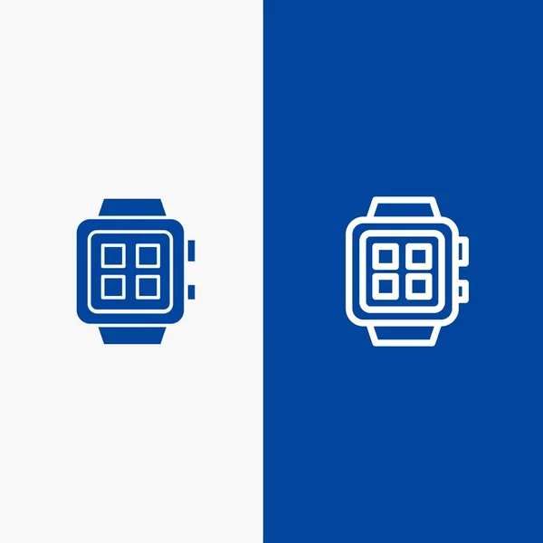 Électronique, Maison, Smart, Technologie, Watch Line et Glyphe Solide — Image vectorielle
