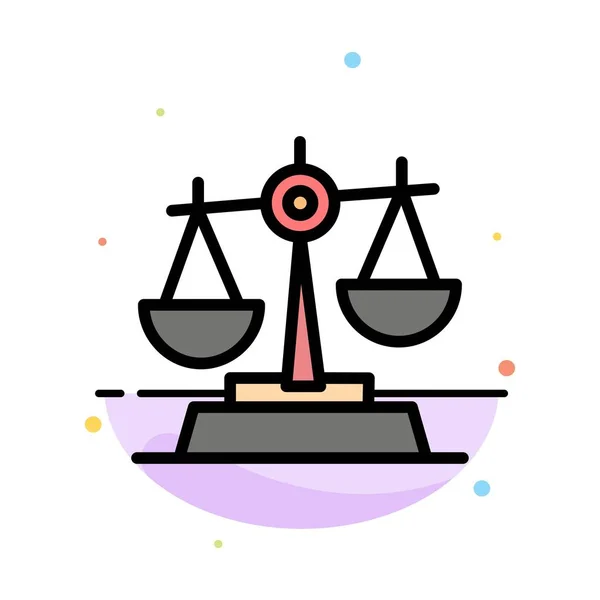 Gdpr, Justice, Law, Balance Abstract Flat Color Icon Template — Stock Vector