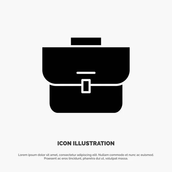 Väska, väska, resväska, Workbag solid Glyph Icon Vector — Stock vektor