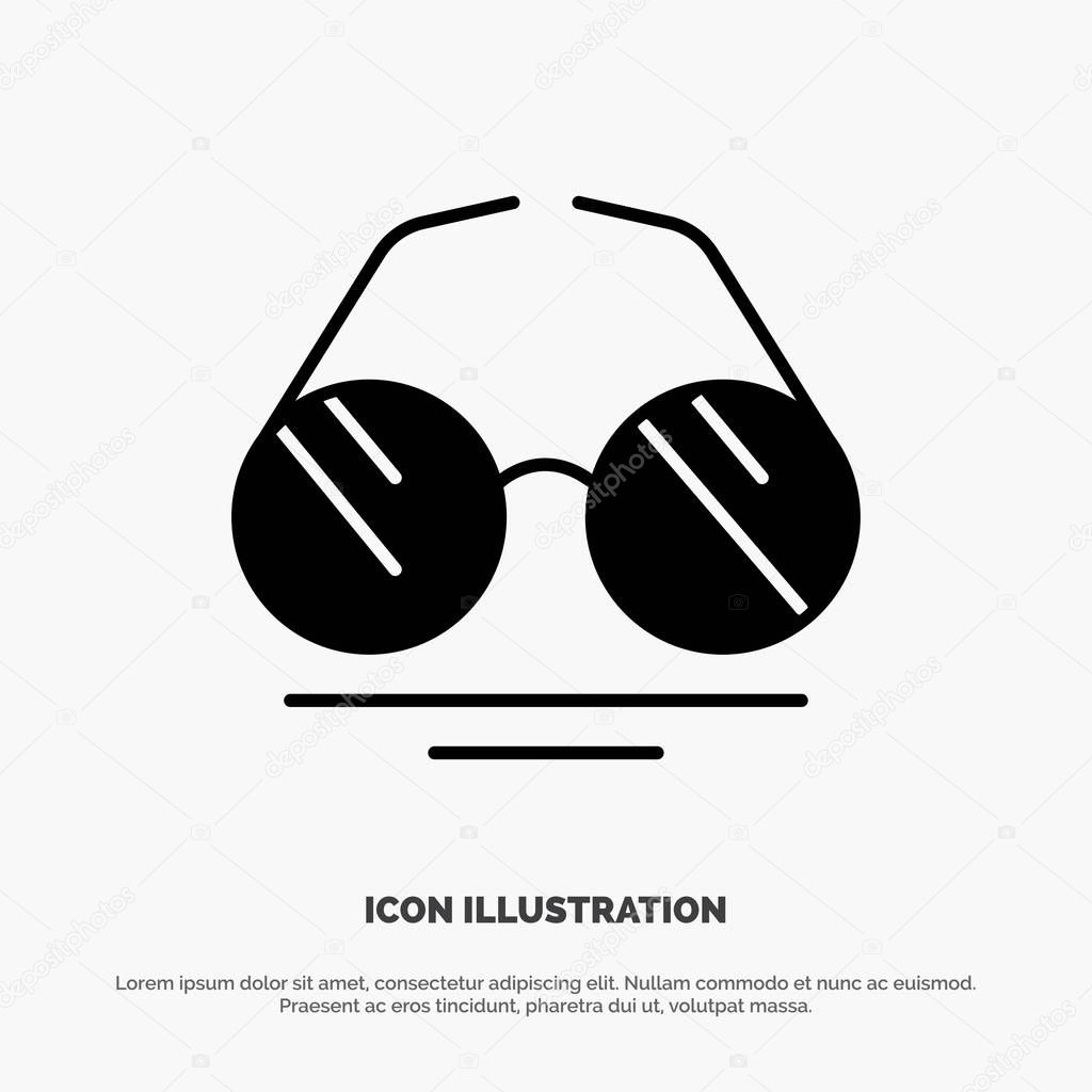Glasses, Eye, View, Spring solid Glyph Icon vector