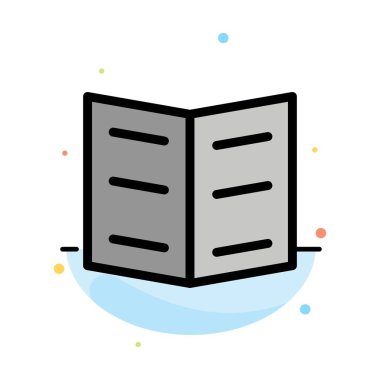 Kitap, Yer Imi, Eğitim Soyut Düz Renk Simgesi Şablonu