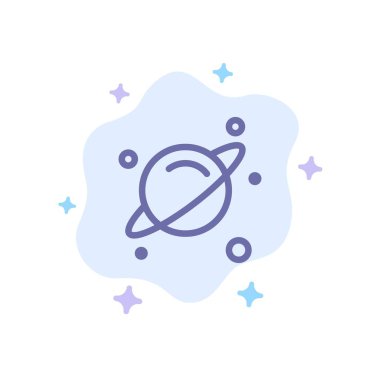 Gezegen, Bilim, Uzay MaviSi Simge Soyut Bulut Arka Plan