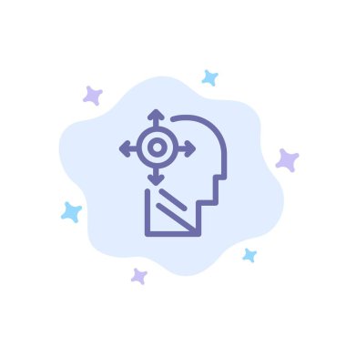 Zihin, Dönüşüm, Kendinizi, Soyut Bulut Geri Kafa Mavi Simge