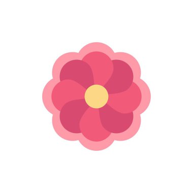 Ayçiçeği, Çiçek, Madrigal Düz Renk Simgesi. Vektör simgesi afiş