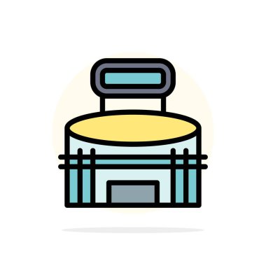 Bina, Dış, Oyun, Spor, Stadyum Soyut Daire Backgro