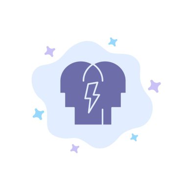Çatışma, In, İnsanlar, Soyut Bulut Backgroun Mind Mavi Simge