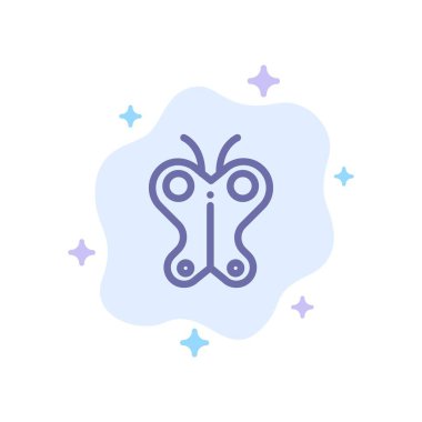 Hayvan, Kelebek, Paskalya, Soyut Bulut Ba Doğa Mavi Simge