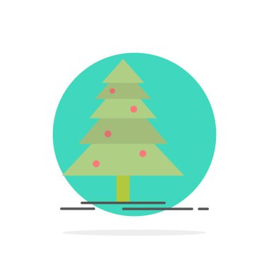 Ağaç, Orman, Noel, Xmas Soyut Daire Arka Plan Düz co