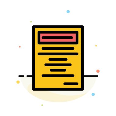 Kitap, Eğitim, Çalışma Soyut Düz Renk Simgesi Şablonu