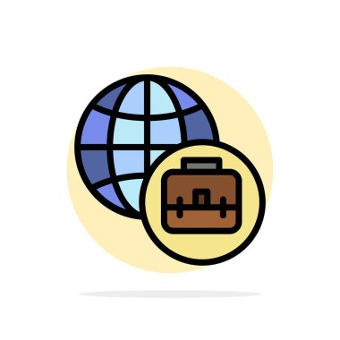 Uluslararası İş Soyut Daire Arka Plan Düz renk Ico