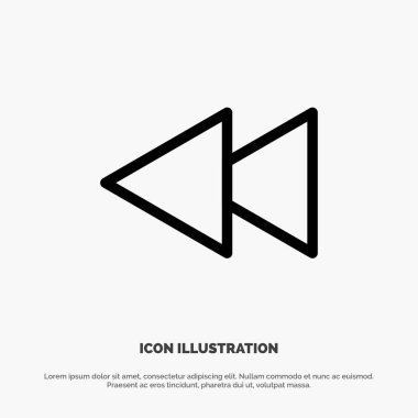 Ok, geri, ters, satır geri sarma simgesi vektör