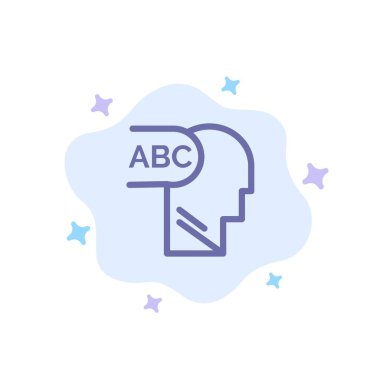 Soyut Bulut Backgrou'da İlköğretim, Bilgi, Kafa Mavisi İkonu