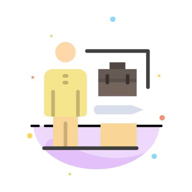 Yetenekler, başarılı, elde, Işadamı soyut düz Colo