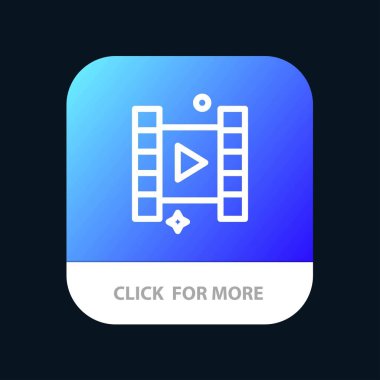 Video, Play, Film Mobil Uygulama Düğmesi. Android ve Ios Hattı Versio