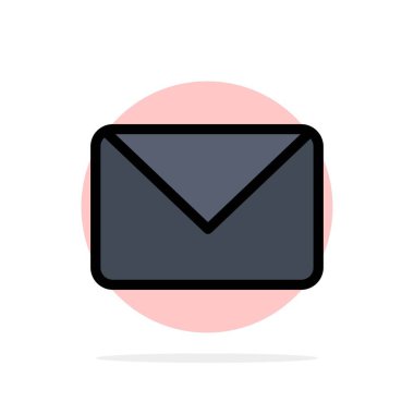 Twitter, posta, SMS, sohbet soyut daire arka plan düz renk ı