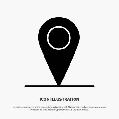 Konum, Harita, Arayüz katı Gph Icon vektörü