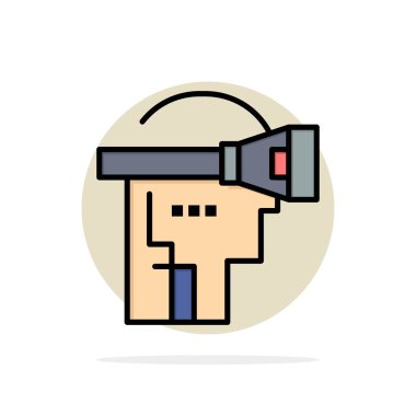 Sanal, Gerçeklik, Kulaklık, Teknoloji Soyut Daire Arka Plan