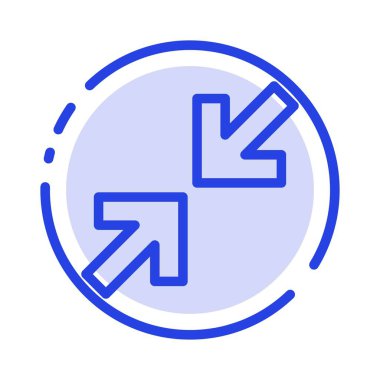 Oklar, Oklar, Yakınlaştırma Mavi Noktalı Çizgi Simgesi