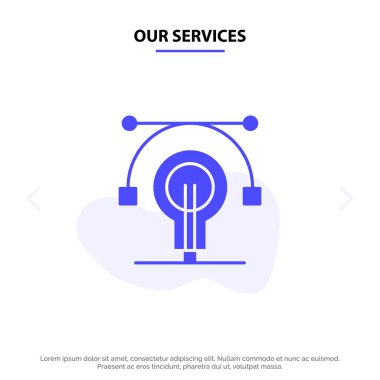 Hizmetlerimiz Ampul, Eğitim, Fikir, Katı Glyph Icon Web Eğitmek