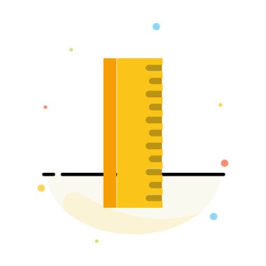 Eğitim, Cetvel, Okul Soyut Düz Renk Simgesi Şablonu