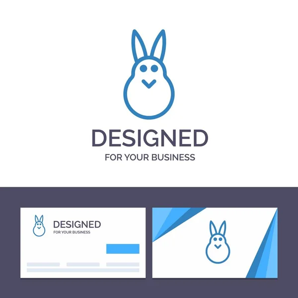 Creative Business Card and Logo template Bunny, Easter, Easter B — Stock Vector