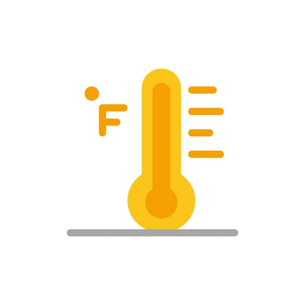 Cloud, Light, Rainy, Sun, Temperature  Flat Color Icon. Vector i — Stock Vector